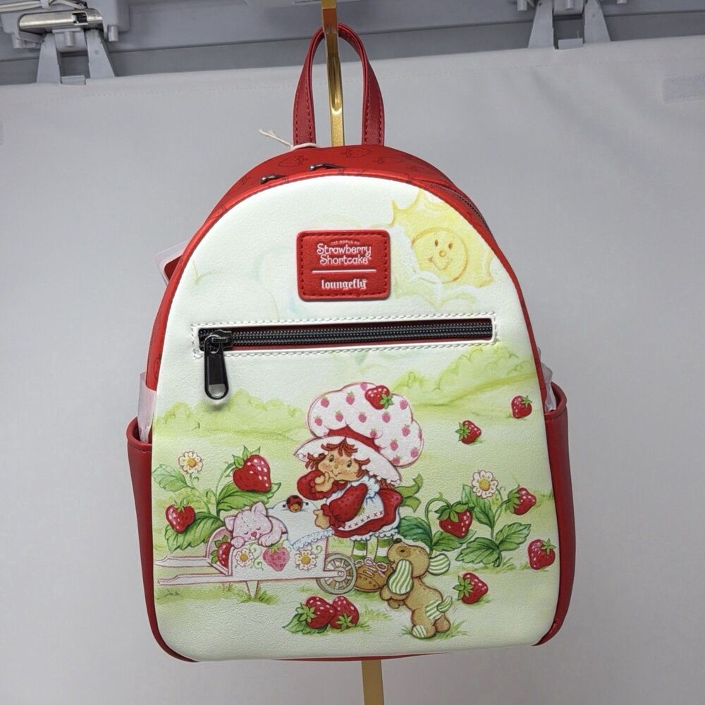 Strawberry Shortcake Loungefly Mini Backpack Wheelbarrow NWT Red